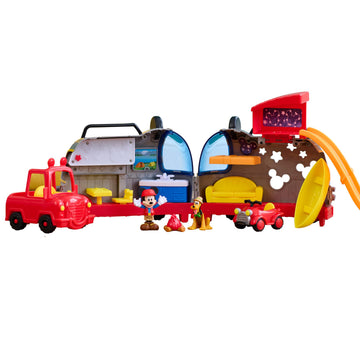 Disney Junior Mickey Mouse Happy Camper Lights and Sounds Playset, 12-Pieces, Bonus Pieces Included, Amazon Exclusive, Toy for Fans, Boys, Kids, Ages