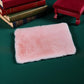 Pink Square Carpet, Miniature Fluffy Rug, Lightweight Dollhouse Decor for 1/12 Scale