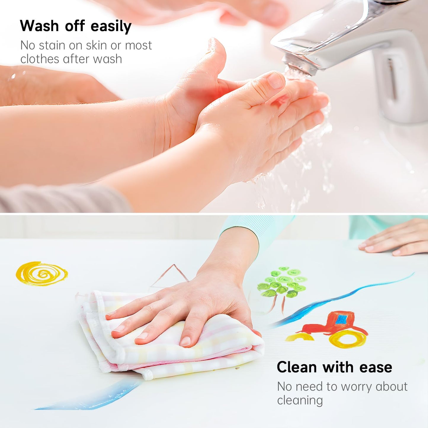Shuttle Art 14 Colors Washable Paint for Kids, 16 oz Bulk Tempera Paint with Pump, Non-Toxic Kids Washable Paint for Art and Crafts, Home & School
