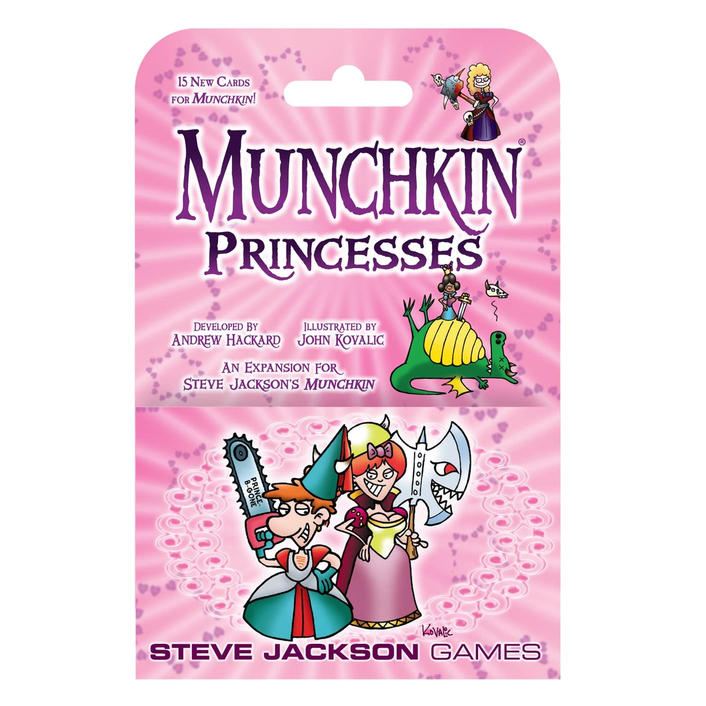 Munchkin Princesses Card Game (Mini-Expansion) | 15 Cards | Adult, Kids, & Family Game | Fantasy Adventure Roleplaying Game | Ages 10+ | 3-6 Players |