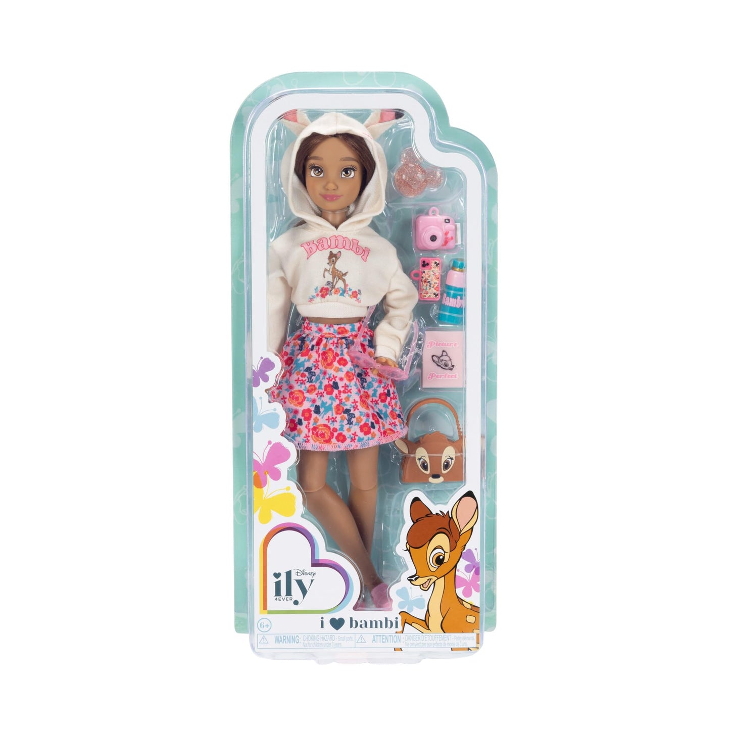 Disney ILY 4EVER Fashion Dolls Inspired By Bambi 11.5" Tall with 13 Points of Articulation, Glittery Mickey Ring Included for You!