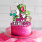 Invader Zim Party Decorations,Invader Zim Birthday Party Supplies Includes Banner - Cake Topper - 24 Cupcake Toppers - 18 Balloons