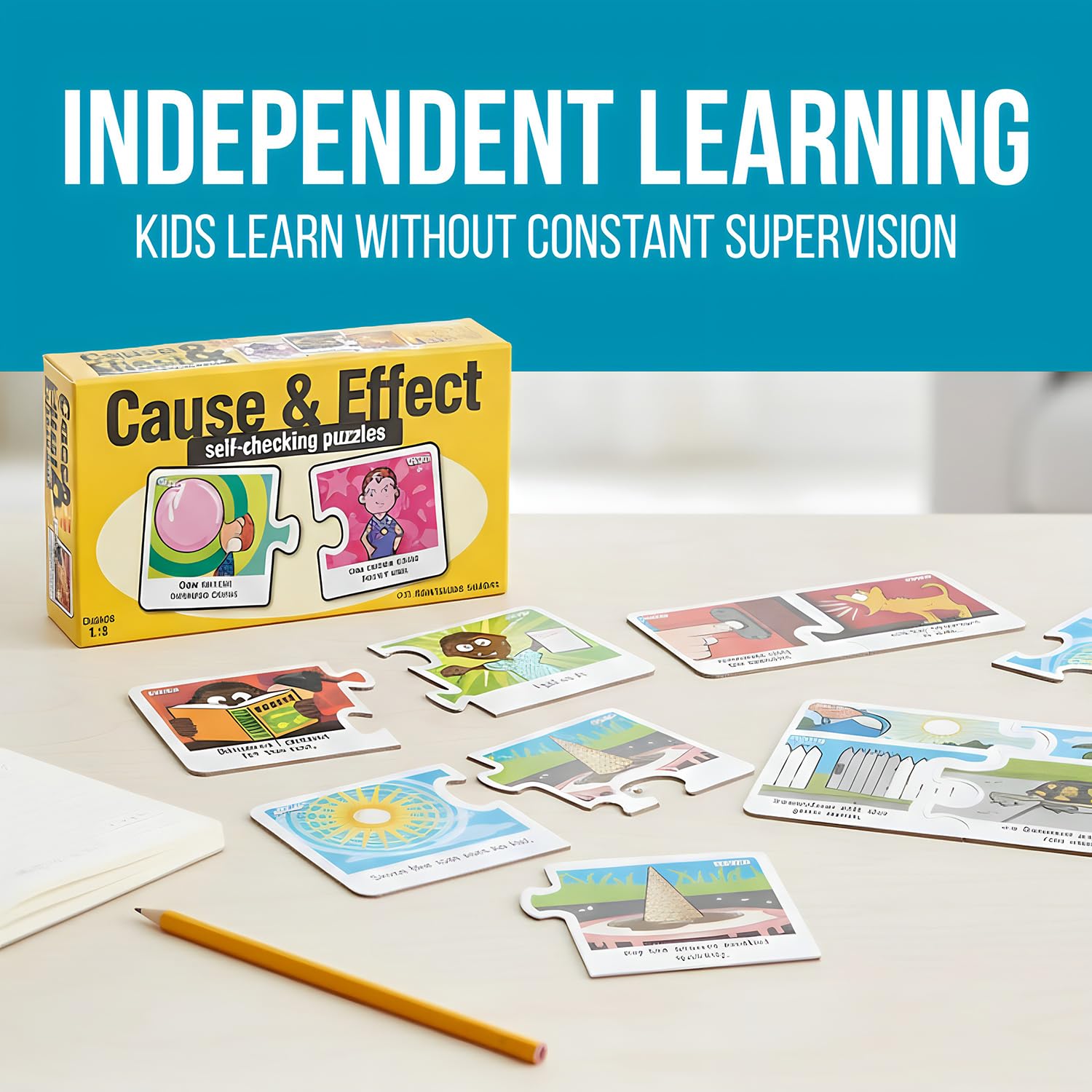 Cause and Effect Matching Game - 50 Pieces - Educational and Learning Activities for Kids