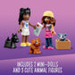 LEGO Friends Pet Adoption Café 41699 Building Toy - Collectible Animal Rescue Set with Olivia & Priyanka Mini-Dolls, Cat & Dog Figures, Creative Toys