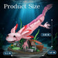 Axolotl Building Set, Compatible with LEGO Animals, Axolotl Toy Building Blocks with Movable Joints & Display Base, Marine Animal Decor Model Kit