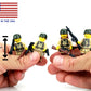 Battle Brick 1.6 Inches Tall Collectible US Army WW2 Tan Soldiers Complete Squad Collectible Minifigures | Genuine Military Minifig | Printed in