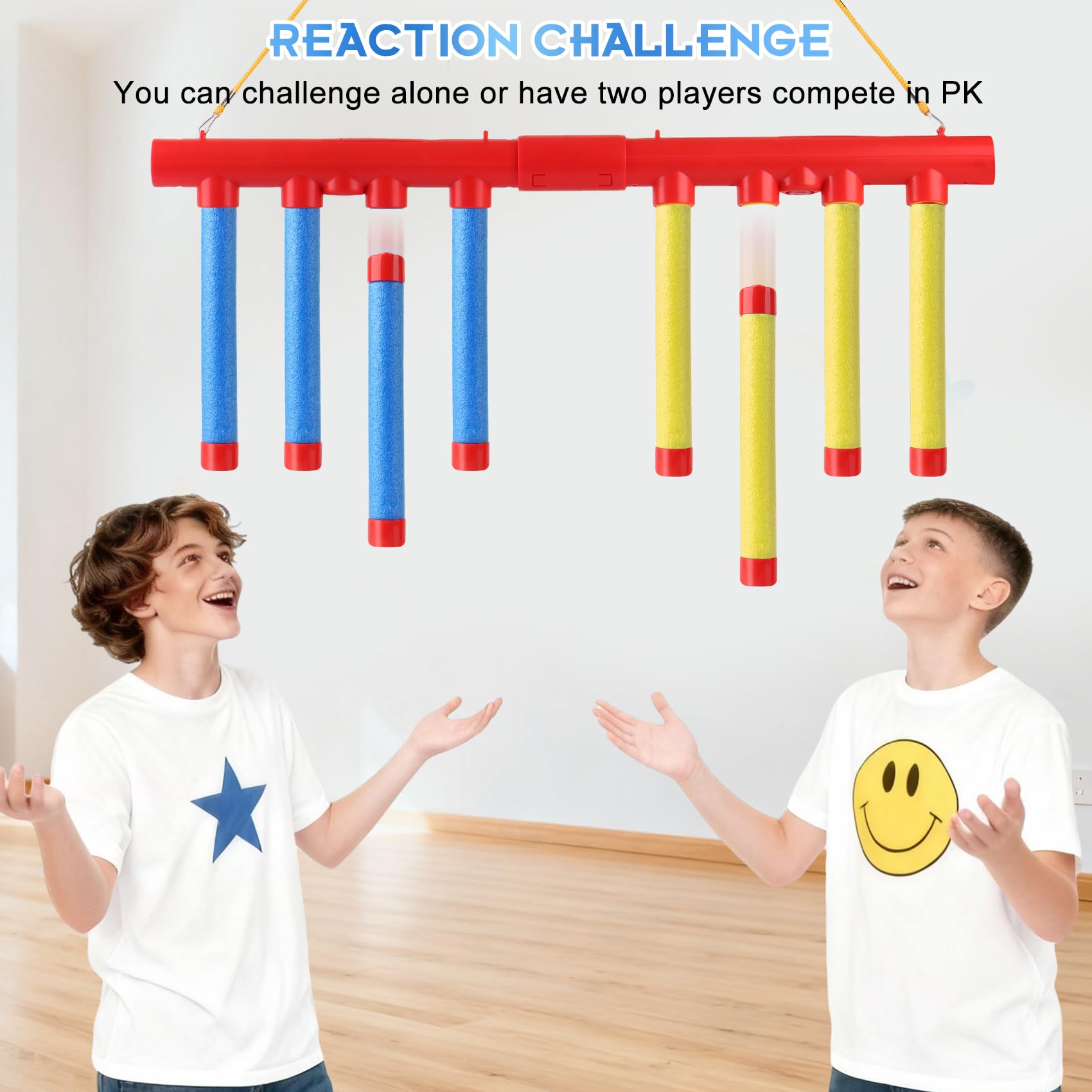 ATG Reflex Drop Sticks Challenge Game - Remote Control, 3 Adjustable Speed Modes, Solo/Dual Play - Hand-Eye Coordination & Reaction Training Toys