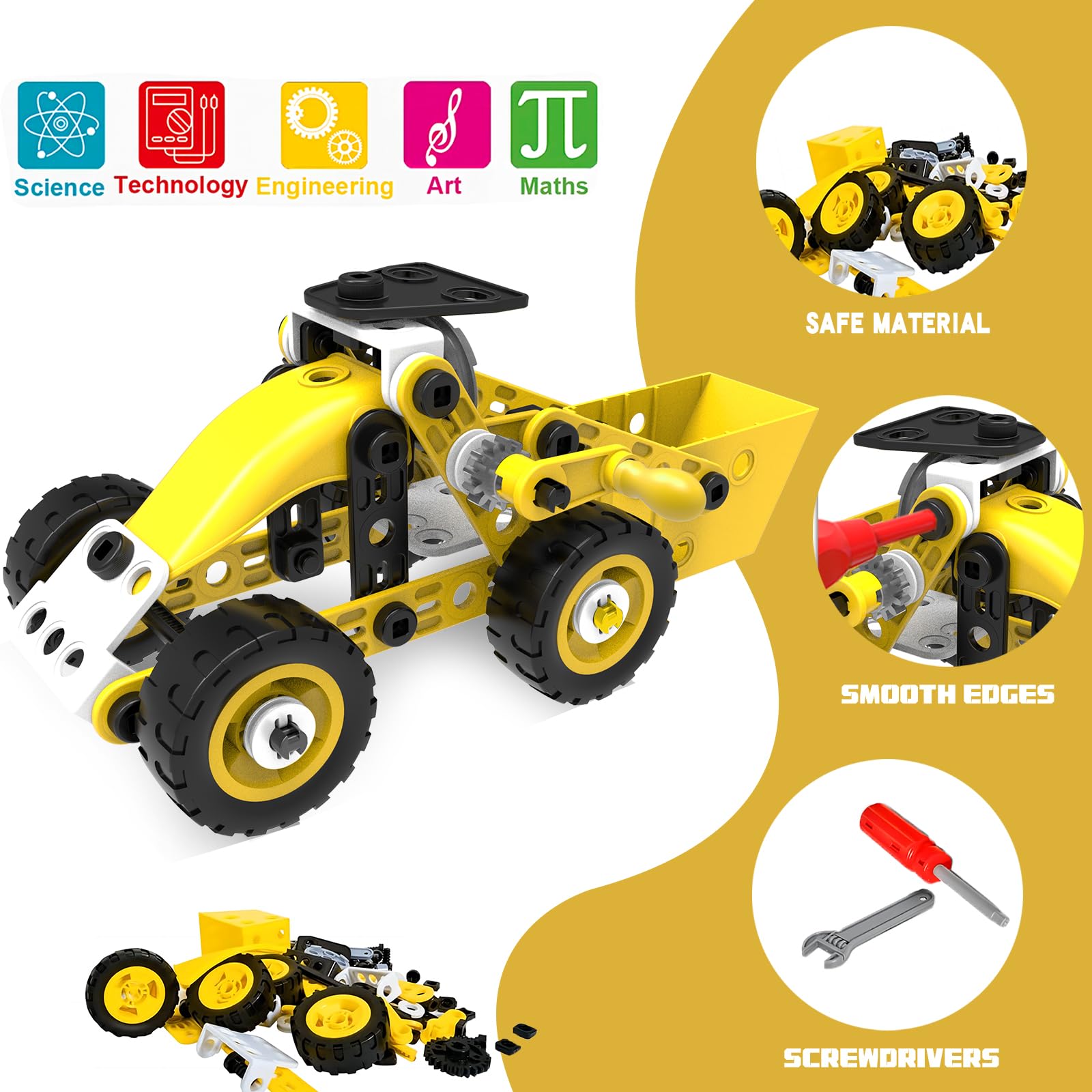choopheme 10 in 1 Stem Toys for 5 6 7 8 9+ Year Old Building Block Kit Stem Activities Projects Boy Toys Age 4-8 5-7 6-8 8-10 Creative Set Educational