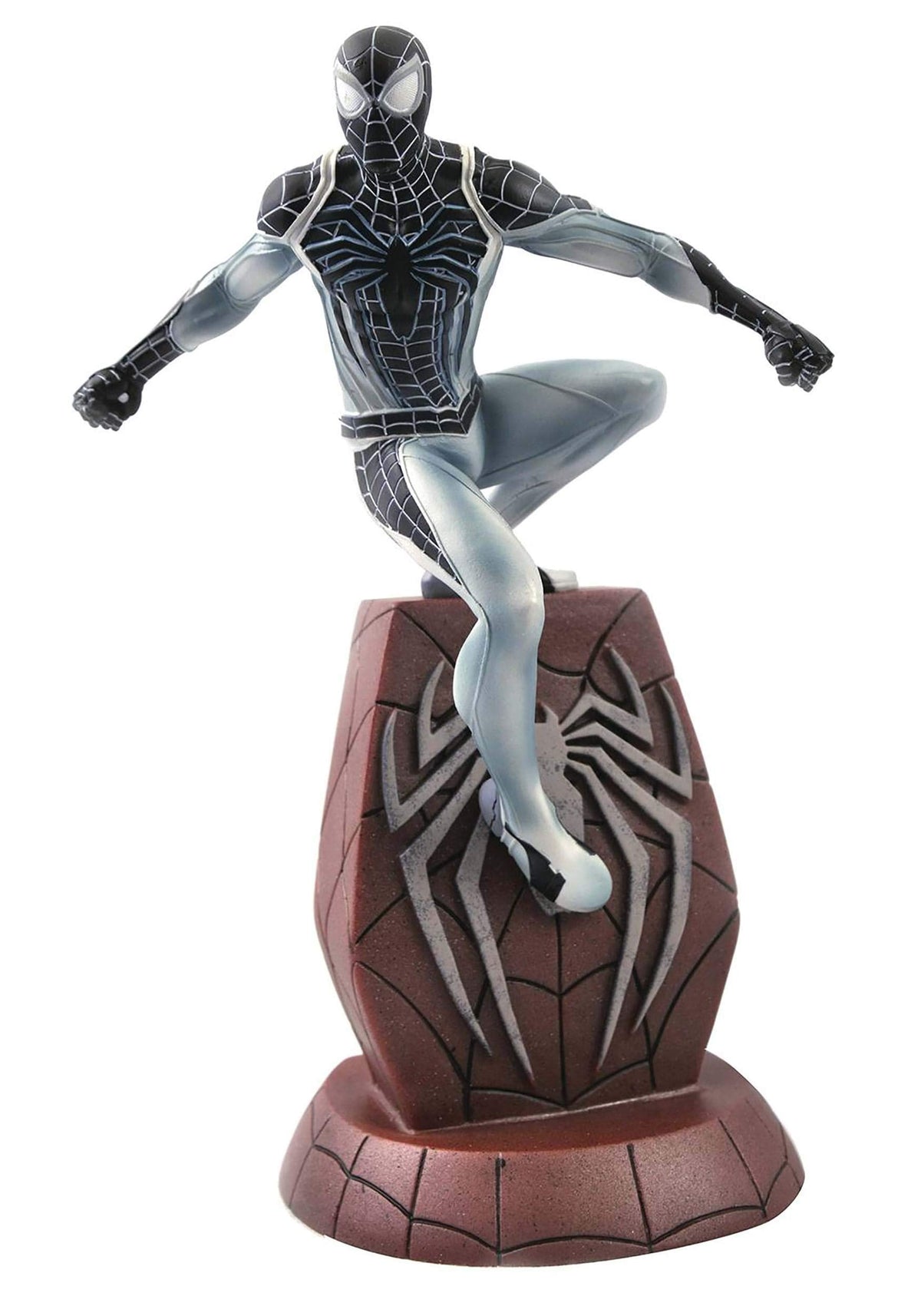 Diamond Select Toys Marvel Gallery: Spider-Man (PlayStation 4 Negative Suit Version) PVC Figure, Multicolor