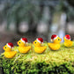 EOMTUR 50PCS Mini Christmas Ducks Exquisite Mini Duck Figures Small Rubber Ducks for Reunion Decoration Birthday Bath Cake Ornament (Yellow)