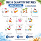 Summer Christmas Cupcake Toppers - 40Pcs