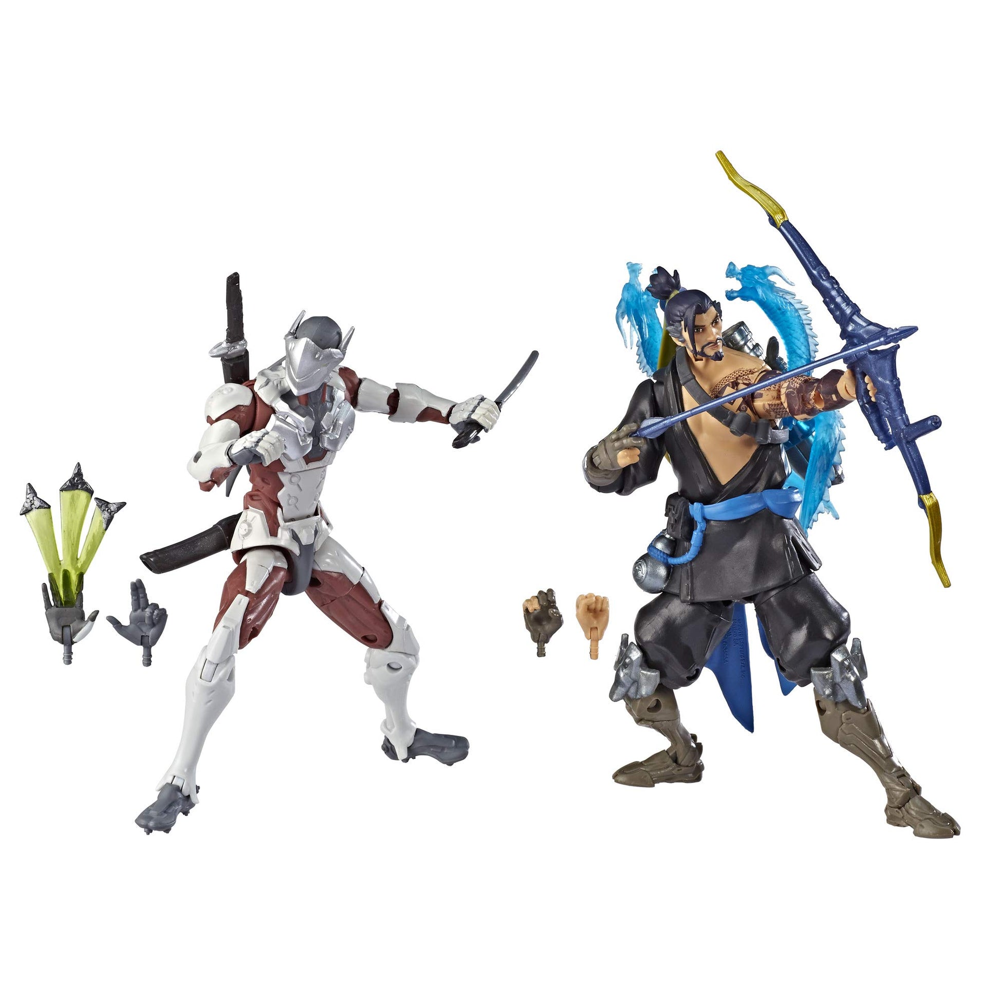 Hasbro Toys Overwatch Ultimates Series Hanzo and Genji Dual Pack 6-Inch-Scale Collectible Action Figures with Accessories - Blizzard Video Game