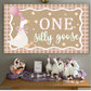 Goose Pink Banner for One Silly Goose Birthday Decor Girl Pink Silly Goose First Birthday Backdrop for Girls First Birthday
