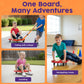 Hurtle Scooter Board for Kids with Safety Handles - Heavy Duty Gym Floor Scooter with 360° Wheels for PE, Indoor Active & Sensory Play - Supports 200