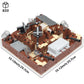 Finger Rock WW2 Military Base Bunker Trench Building Set, 8 in 1 Army Battle Scenes with Fortresses, Anti-Aircraft Guns, Treatment Room