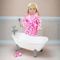 Sophia's Classic White Clawfoot Bathtub with Handheld Shower Head and Faucet Furniture Set for 18" Dolls, White/Silver