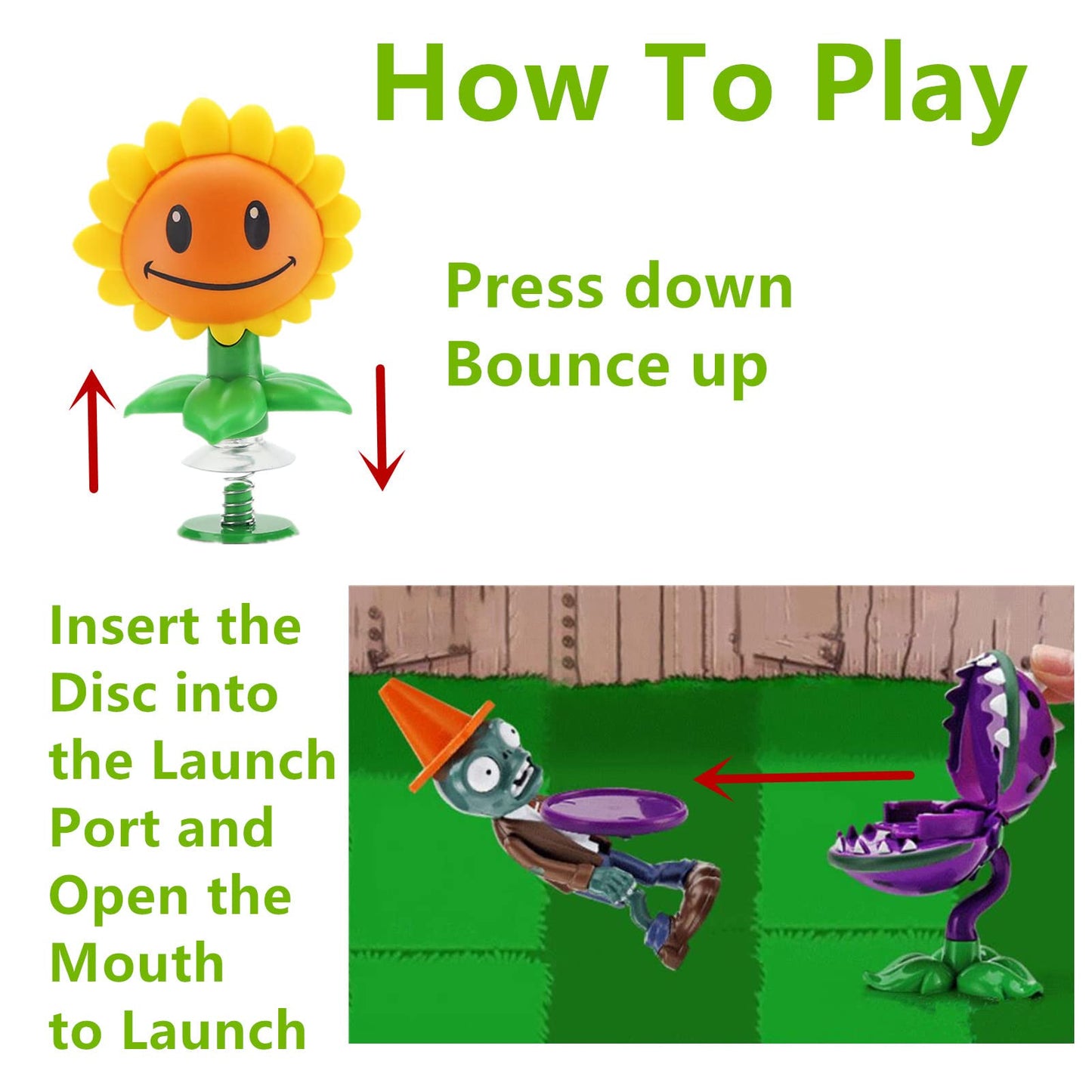 JHESAO 5 PCS Plants and Zombies Toys Action Figures Zombies PVZ Toys Set 1 2 Series Great Gifts for Kids and Fans, Birthday and Christmas Party New