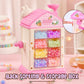 MAGTHIC Charm Bracelet Making Kit- Automatic Hand-Crank Pink House Toys that Inspires Creativity and Imagination, DIY Beaded Jewelry Maker Kit