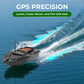 GDIFLS Advanced RC Fishing Bait Boat with GPS, Dual Motors, Automatic Return & LED Screen, 4.4lbs Load Capacity, 1968.5ft Range, Remote Control