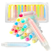YimeBand 12 Pcs Sidewalk Chalk Set for Kids, 12 Colors Dust-free Washable Outdoor Toddler Chalk with Holder for Blackboard Drawing Writing Toys Gift