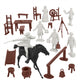 BMC Classic American Revolution Colonists - White 21pc Plastic Figure Playset