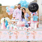 Shalve 2pcs Gender Reveal Tablecloth 137×274 cm Teddy Bear Pattern Table Cover, Boy or Girl Gender Reveal Party Supplies for Baby Shower, Birthday