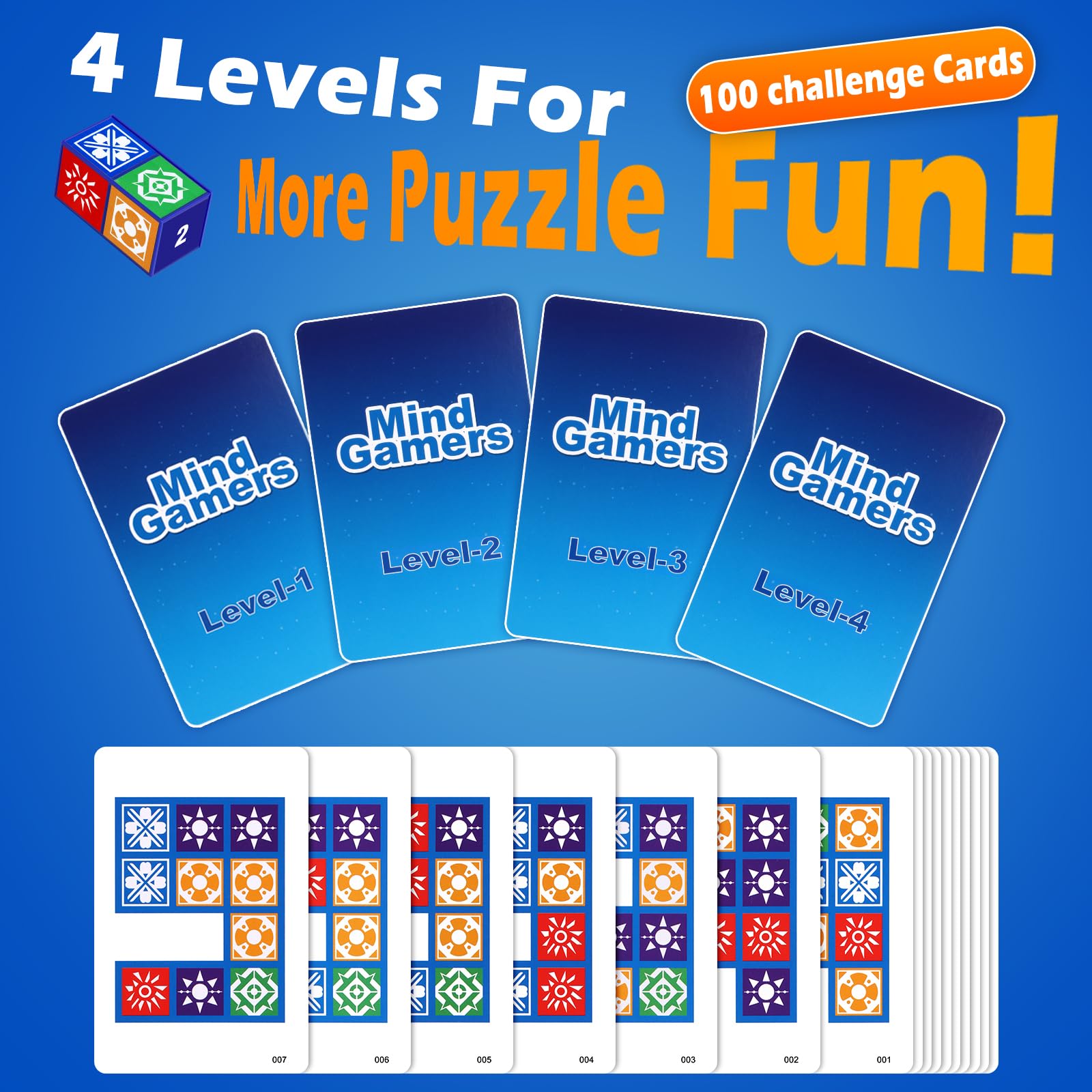 Puzzle Matching Games, Block Puzzle Games, Visual Recognition Matching Board Game, Family Night Board Game to Develop Kids Problem Solving Skills