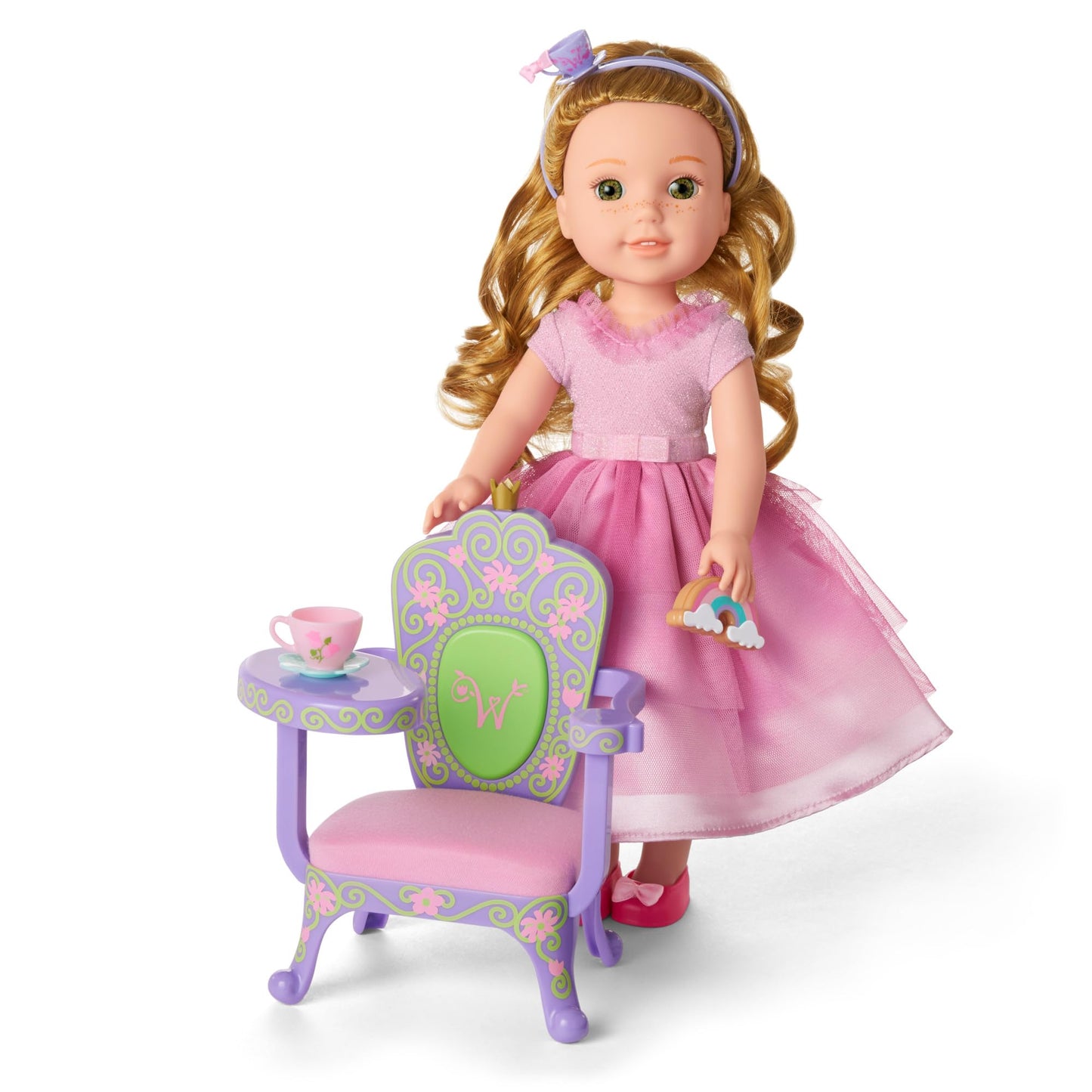 American Girl WellieWishers 14.5-inch Doll Ready to Be Royal Desk Playset with an Armrest that Swivels, For Ages 4+