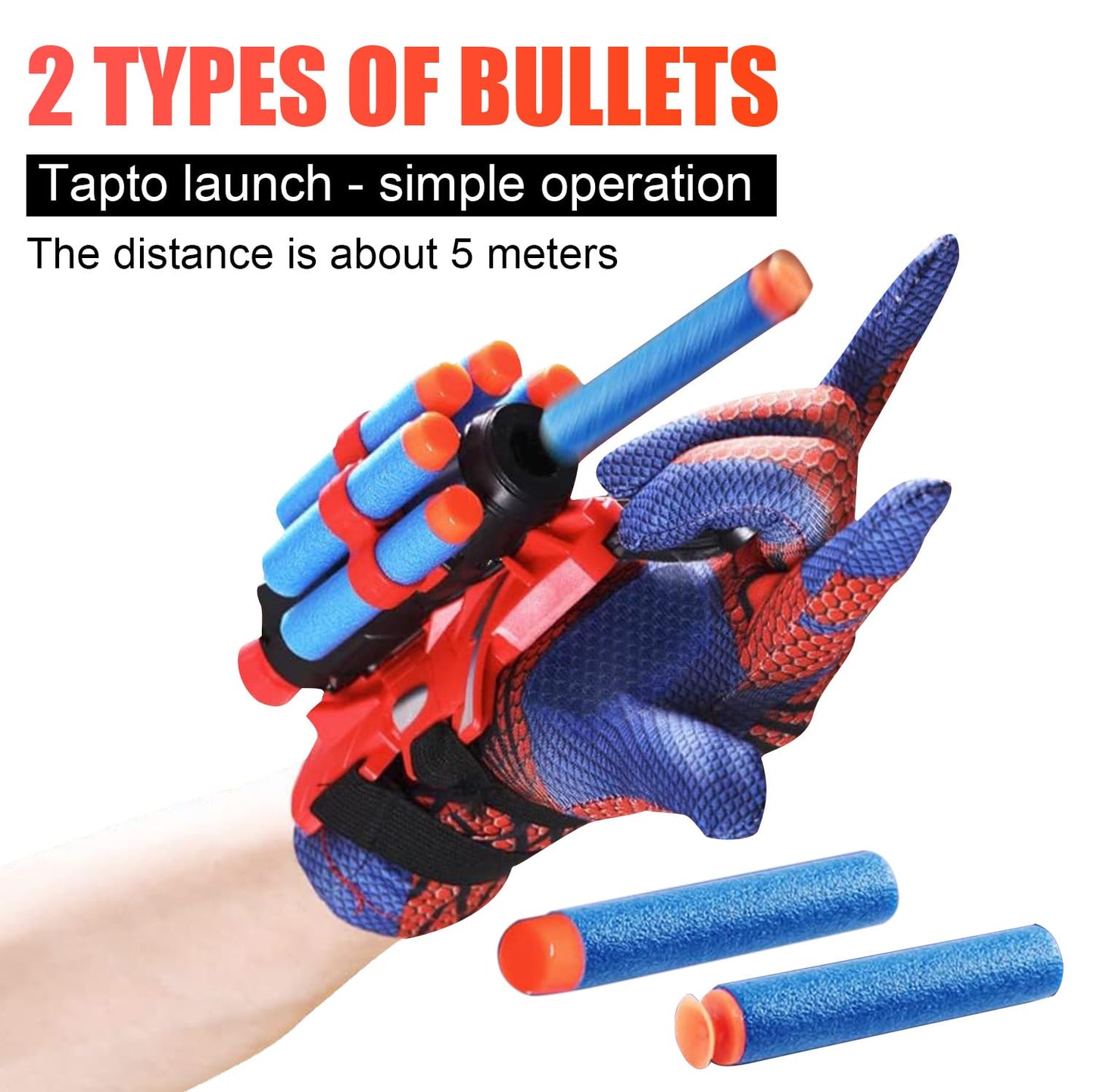 Set of 2 Spider Web Shooter Wrist Launcher Gloves - Easter Basket Stuffers
