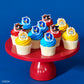 DecoPac Sonic the Hedgehog Rings, Cupcake Decorations Featuring Sonic, Tails, and Shadow - 24 Pack