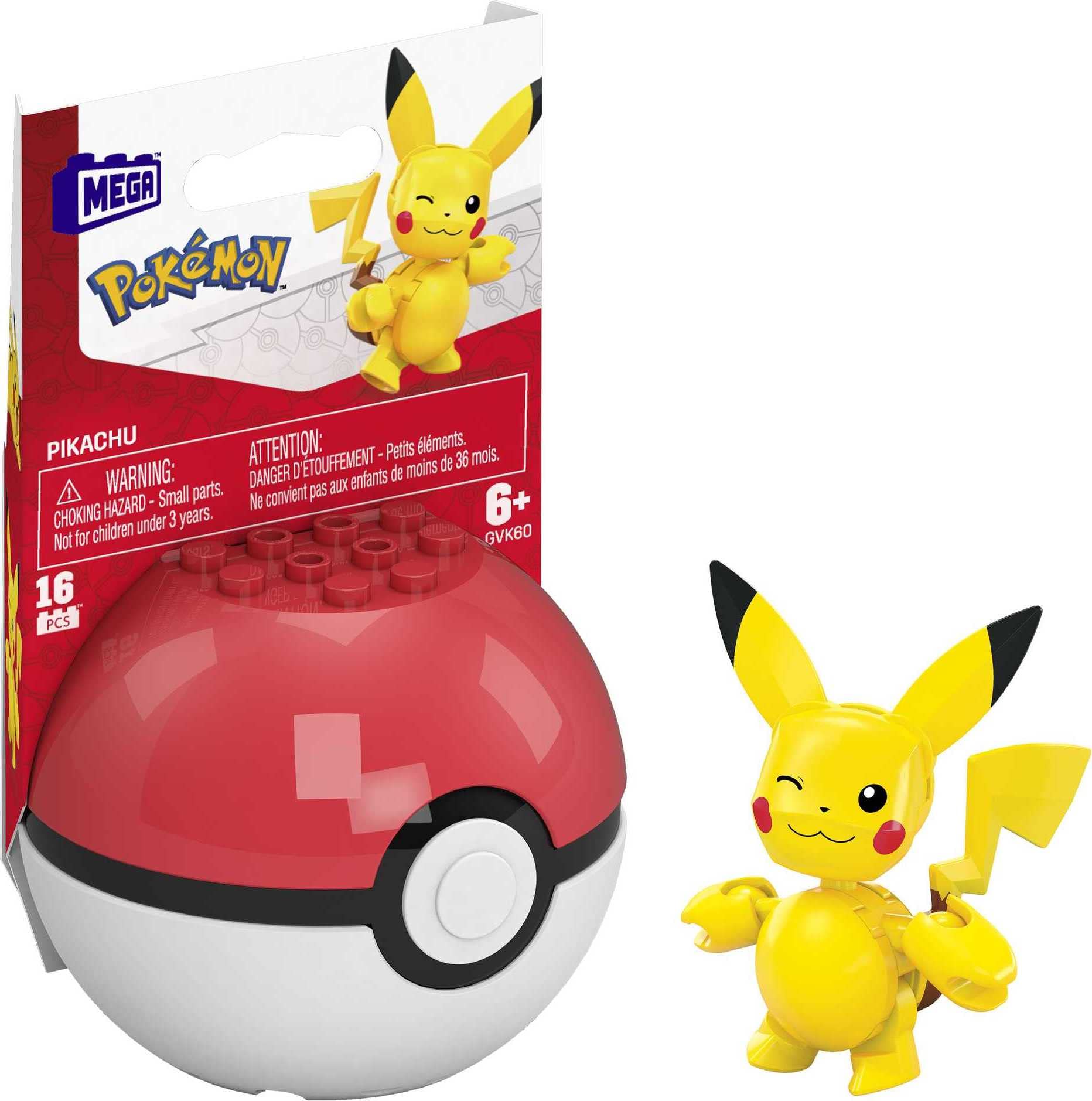 Mega Construx Pokemon Pikachu Construction Set, Building Toys for Kids (GVK60)