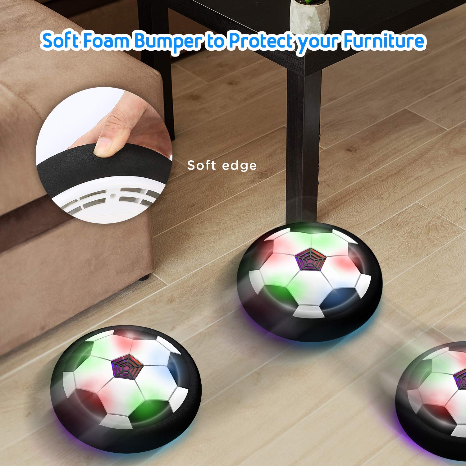 Toyk Boy Toys - LED Hover Soccer Ball - Indoor Outdoor Game Sport Toy