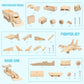 VOMOCNET 3 Pack DIY Wooden Model Building Kit, Includes Fighter Jet, Truck, Race Car, Paint Your Own Arts and Crafts, STEM Toys Birthday Gifts