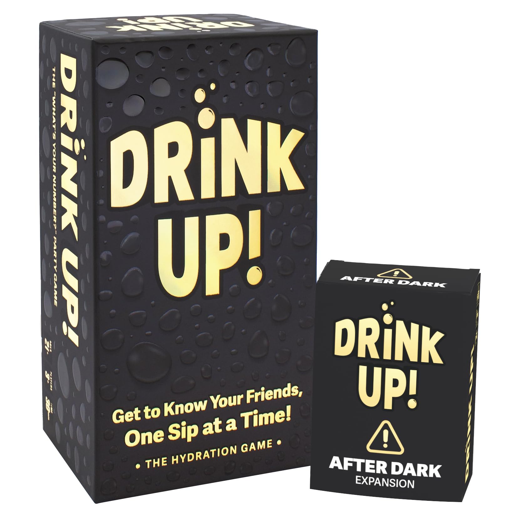 DRINK UP! Drinking Game + After Dark Expansion Set - Get To Know Your Friends, One Sip At A Time - Hilarious Adult Party Card Game for College
