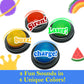Gelabur Set of 4 Buzzers for Trivia Games, Answer Buzzers for Classroom, Family Feud Jeopardy Buzzer, Game Buzzers with Lights and Sound