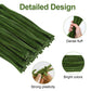 100 Pieces Green Pipe Cleaners, Pastel Pipe Cleaners Craft Supplies Bulk, Fluffy Chenille Stems DIY Handmade Art Project, Creative Crafts for Gift