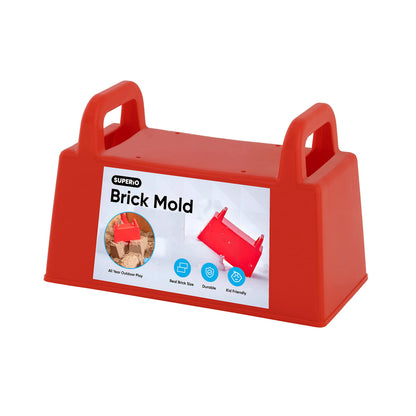 Superio Snow Brick Maker Igloo Fort Block Form Outdoor Winter Snow Toys Sand Castle Building Kit for Adults and Kids Sandbox, Beach, Sand Toys (Red)