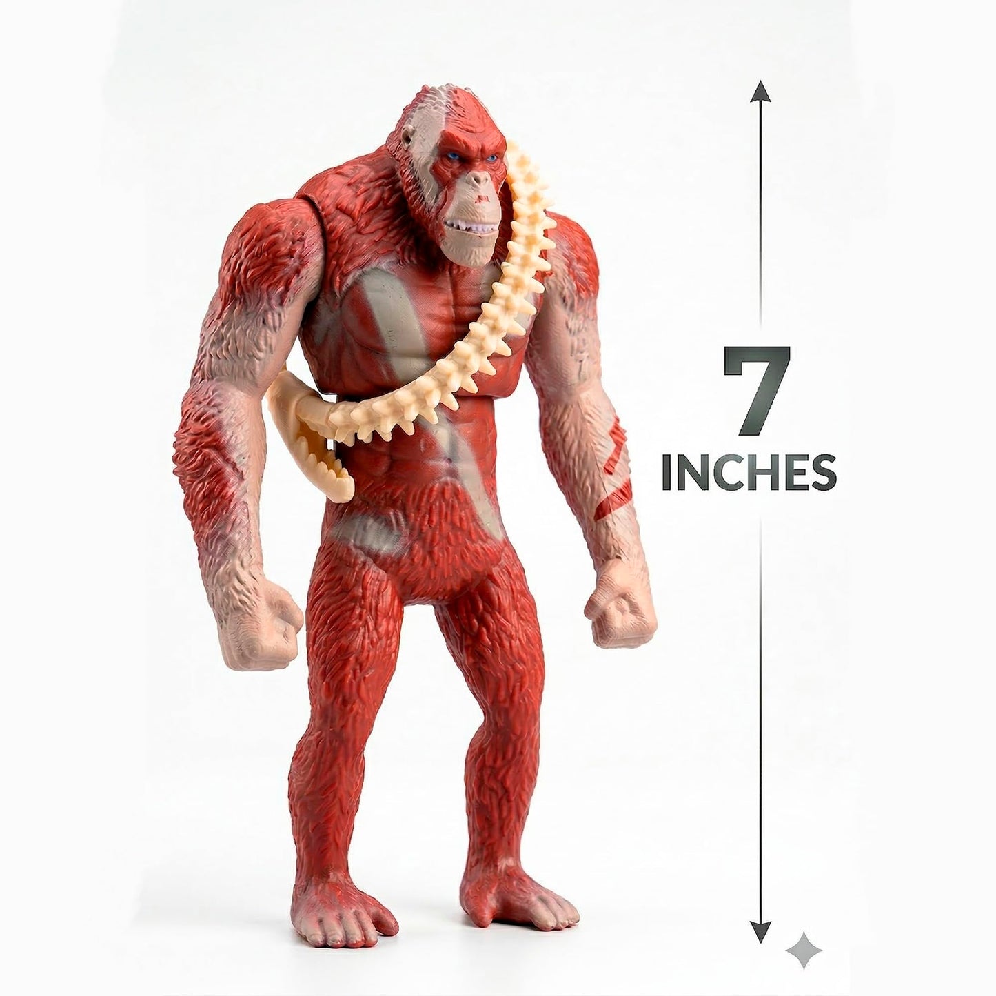 JAYKENIXO 4 Pack Giant Monster Action Figures 8 Inch - Large Creature Toys with Movable Joints, Detailed Collectible Figures for Kids Playset