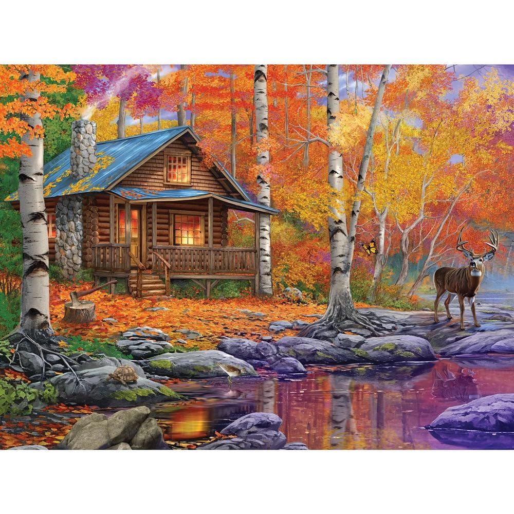 Bits and Pieces - 300 Piece Jigsaw Puzzle for Adults - 18" x 24" - Off The Grid - 300 pc Large Piece Fall Autumn Jigsaw by Bigelow Illustrations