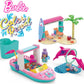 MEGA Barbie Color Reveal Dolphin Exploration Toy Building Set with 10+ Surprises, 2 Micro-Dolls and 2 Dolphins, Toy Gift Set for Girls and Boys, Ages