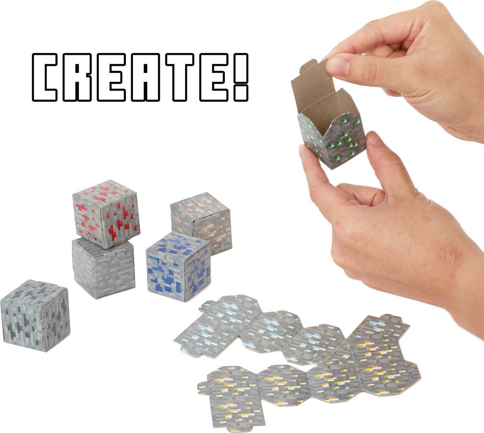 Minecraft Minecart Mayhem Playset With Steve Character Figure, Launching Cart And Accessories, Creation, Exploration And Survival Game For Kids Ages 6