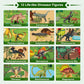 FRUSE Jurassic Dinosaur Toys Figures,12 PCS Realistic Large Dinosaur Figurines with Jumbo Play Mat & Information Dino Book,Educational Dino Figure