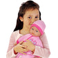 Lissi: 11" Talking Baby Doll - Pink & Butterfly Outfit, Matching Hat, 6 Interactive Sounds, Soft Body, Realistic Roleplay Toy, Kids & Toddlers 2+