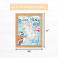 Heritage Puzzle - Florida Coast by Kira Talerico 550 Piece Puzzles for Adults & Family, Map & Wildlife Theme, Manatee & Flamingo Art - Frameable