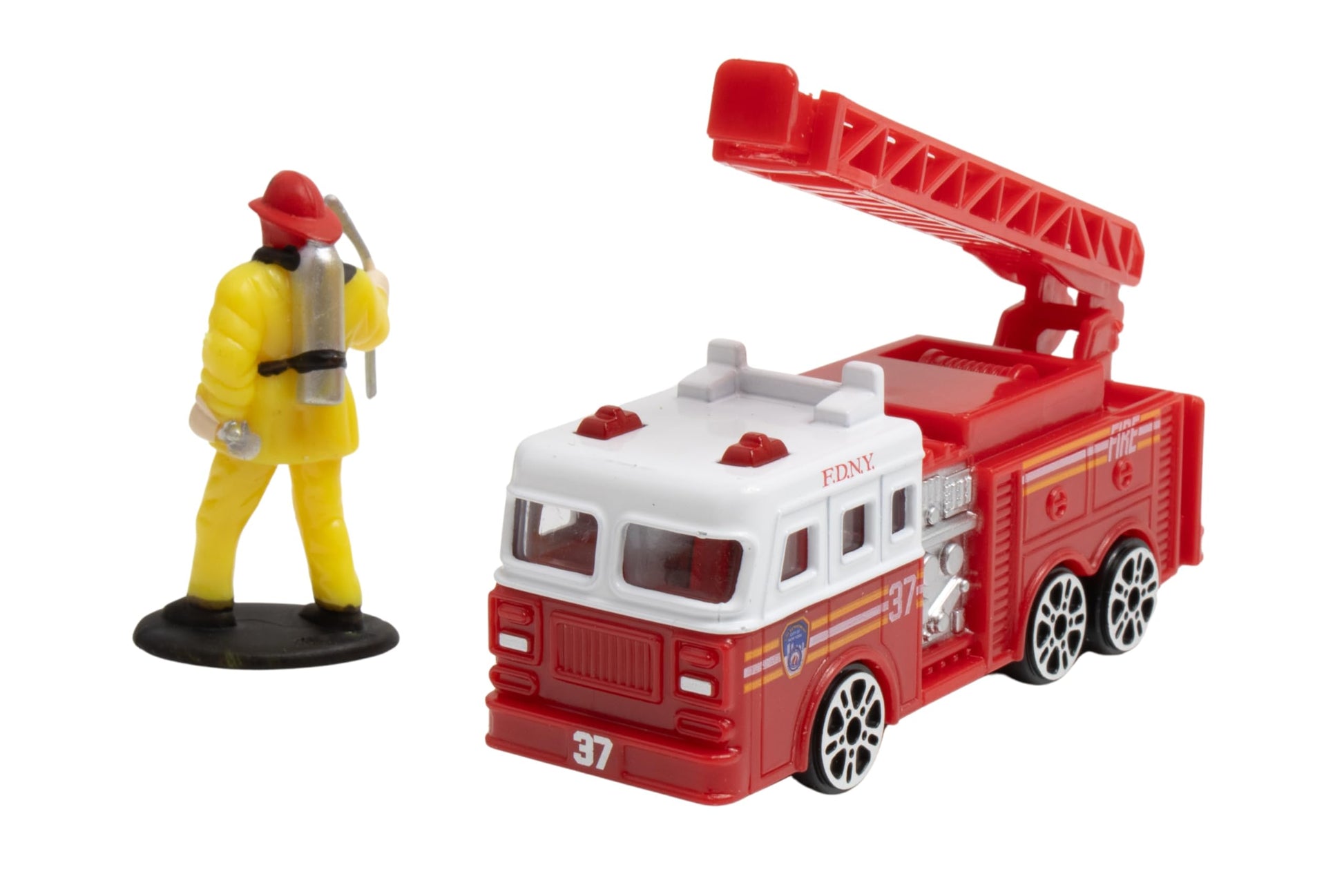 Daron FDNY Deluxe 11-Piece Playset of Die-Cast Metal and Plastic Vehicles, Aircraft, Figures, and Accessories Toy and Collectible Gift Pack for Ages