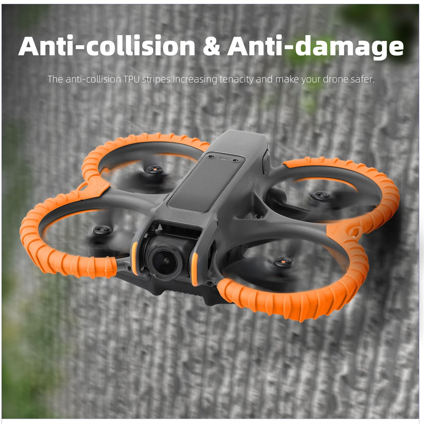 FSIDIWT Avata 2 Propeller Guard Protector, Anti-Collision Prop Bumper Silicone Protective Cover Ring for DJI Avata 2 Accessories (Red)