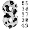 Cow Print Number Balloon Birthday Decorations, 40 inch Number balloon 0-9(Zero-Nine), Cow Balloon for Farm Birthday Party Supplies, Cow Themed