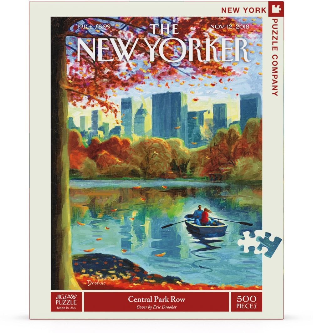 New York Puzzle Company - New Yorker Central Park Row - 500 Piece Jigsaw Puzzle for Adults by Eric Drooker