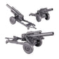 BMC Classic Marx US Military HOWITZERS Silver-Gray 3pc Plastic Army Men Field Artillery
