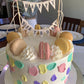 Happy Birthday Cake Topper Cake Topper Garland with Pink Rose